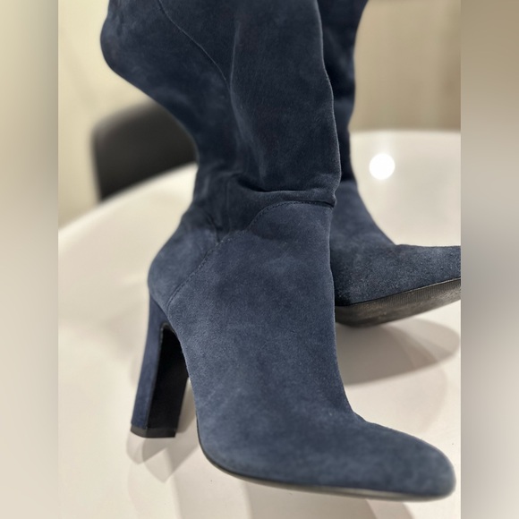 Blue Suede over the Knee boots! - Picture 6 of 10